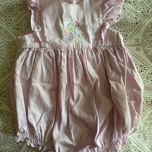 Little English Bunny Baby Romper